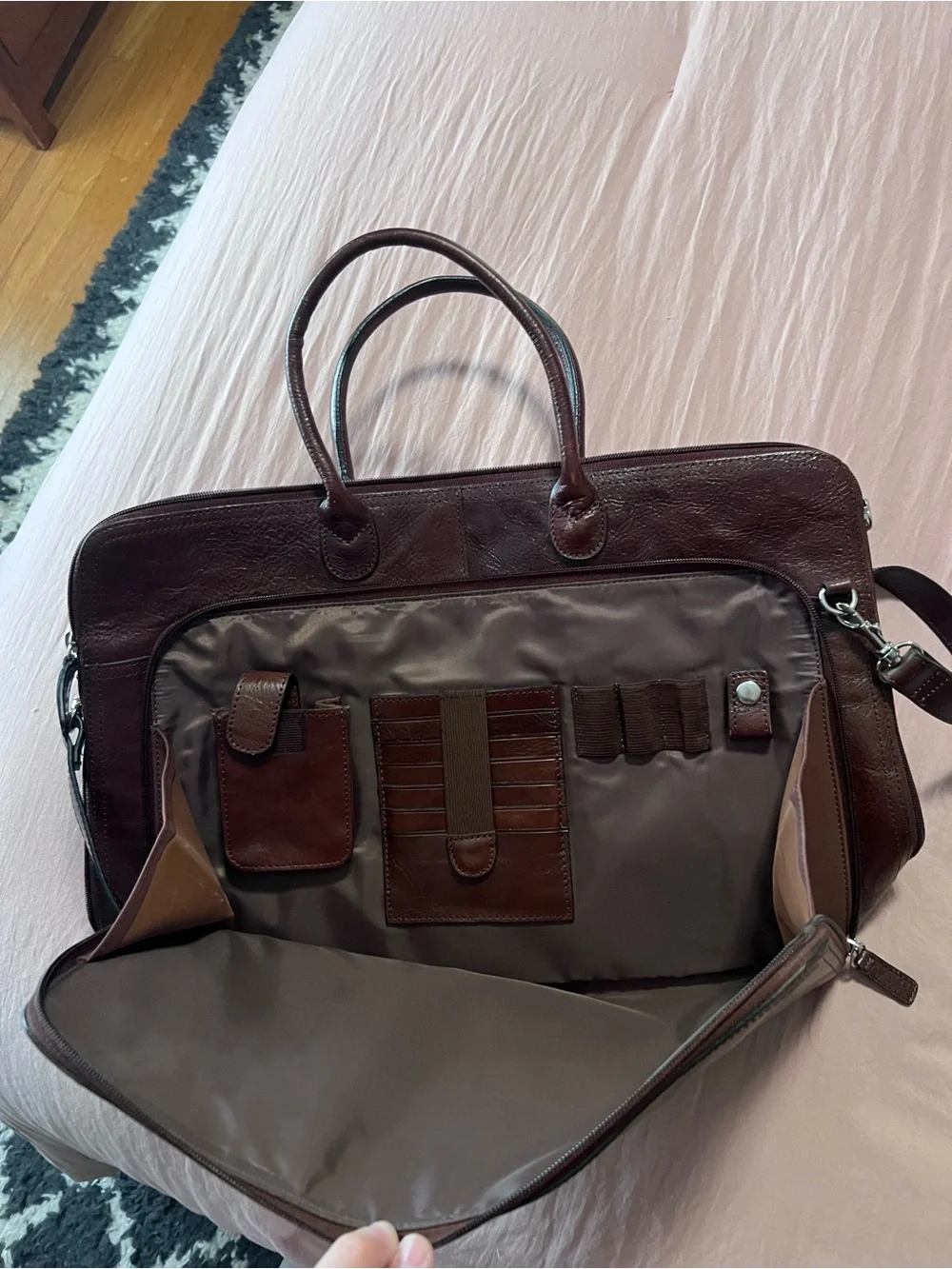 Wilsons Leather Dark Brown Laptop Messenger Bag